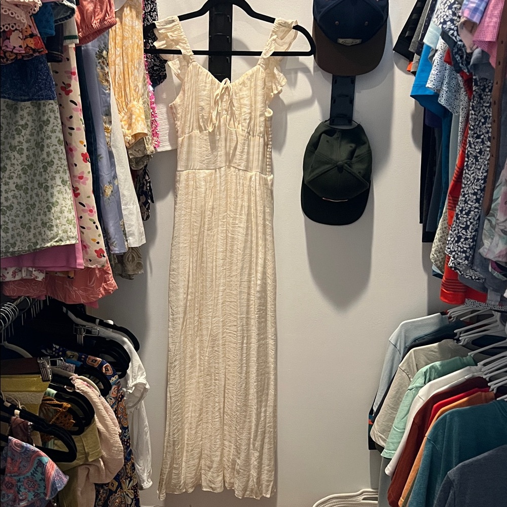 Ruffle-Strap Maxi Dress - Elegant Summer Dress